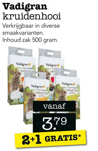 Dierspecialist Vadigran kruidenhooi 500gram aanbieding