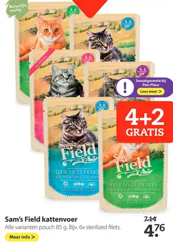 Pets Place Sam's Field kattenvoer aanbieding