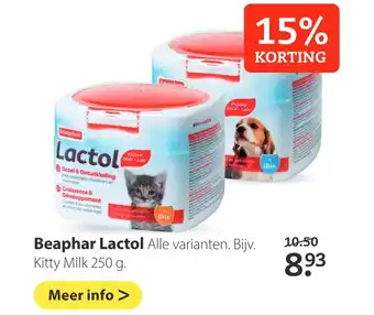 Pets Place Beaphar Lactol aanbieding