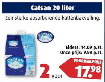 Huisdier Voordeelshop Catsan 20 liter aanbieding