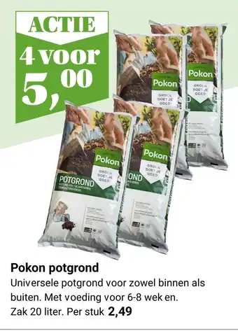 Tuincentrum Van Ee Pokon potgrond aanbieding