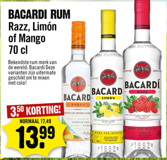 Dirck 3 Bacardi Rum aanbieding