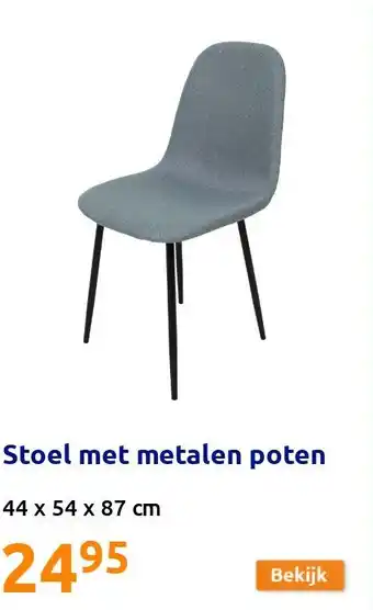 Action Stoel met metalen poten aanbieding