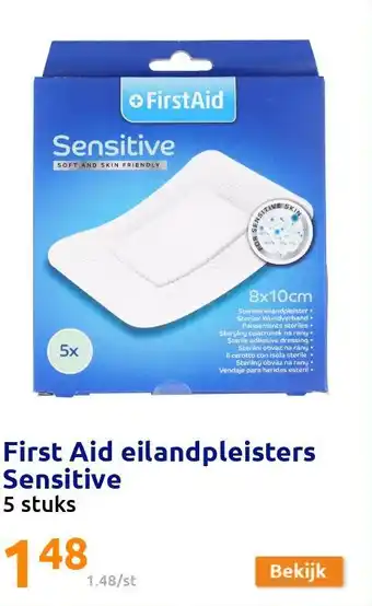 Action First Aid eilandpleisters Sensitive aanbieding