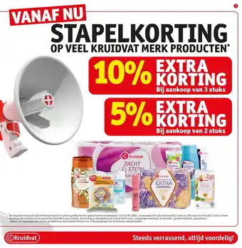 Kruidvat Stapelkorting op veel kruidvat merk producten aanbieding