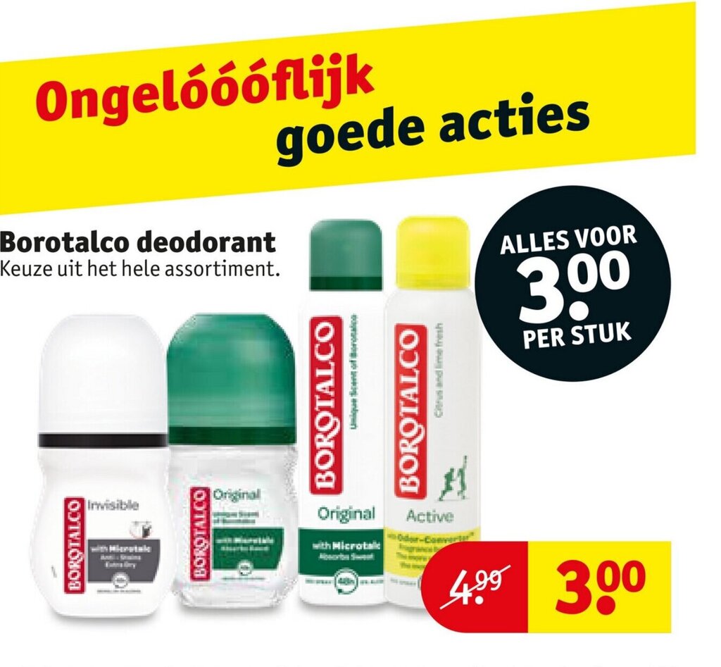 Borotalco deodorant aanbieding bij Kruidvat