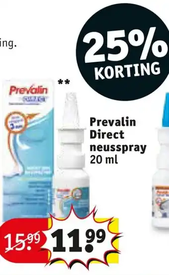 Kruidvat Prevalin direct neusspray 20 ml aanbieding