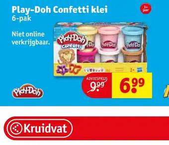 Kruidvat Play-Doh Confetti klei 6-pak aanbieding