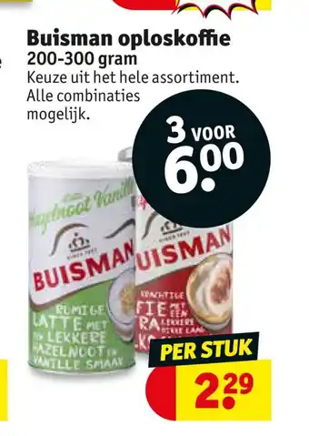 Kruidvat Buisman oploskoffie 200-300 gram aanbieding