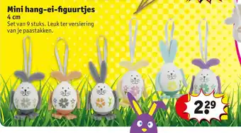 Kruidvat Mini hang-ei-figuurtjes 4 cm aanbieding