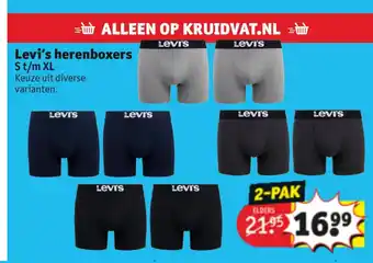 Kruidvat Levi's herenboxers S t/m XL 2-pa aanbieding