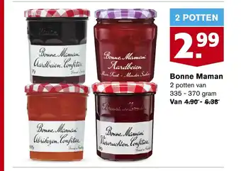 Hoogvliet Bonne Maman 2 potten van 335 - 370 gram aanbieding