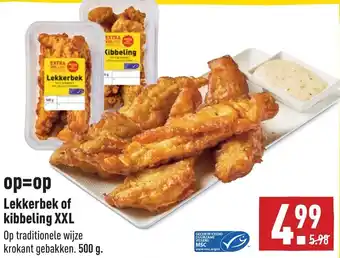 ALDI Lekkerbek of kibbeling XXL 500g aanbieding