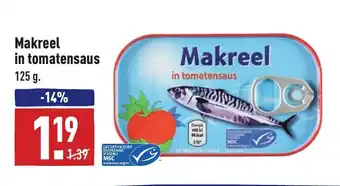 ALDI Makreel in tomatensaus 125g aanbieding