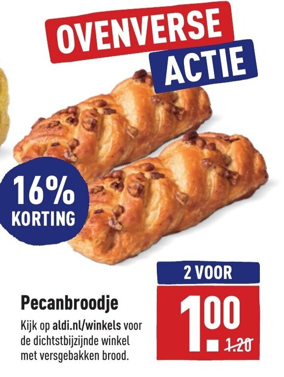 Pecanbroodje aanbieding bij ALDI