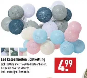 ALDI Led katoenbollen lichtketting aanbieding