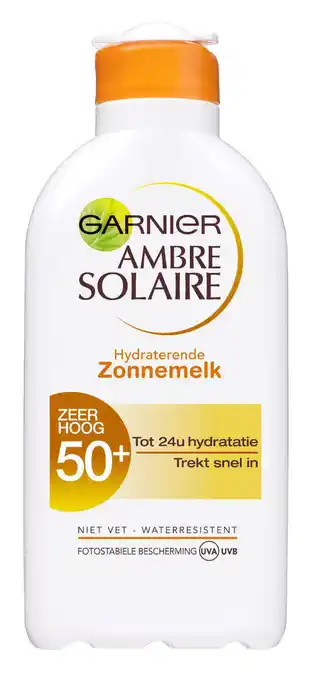 Wehkamp Garnier Ambre Solaire hydraterende zonnebrand SPF 50+ - 200 ml aanbieding