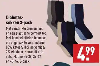 ALDI Diabetes- sokken 3-pack aanbieding