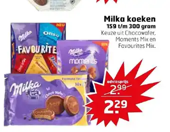 Trekpleister Milka koeken 159 t/m 300 gram aanbieding