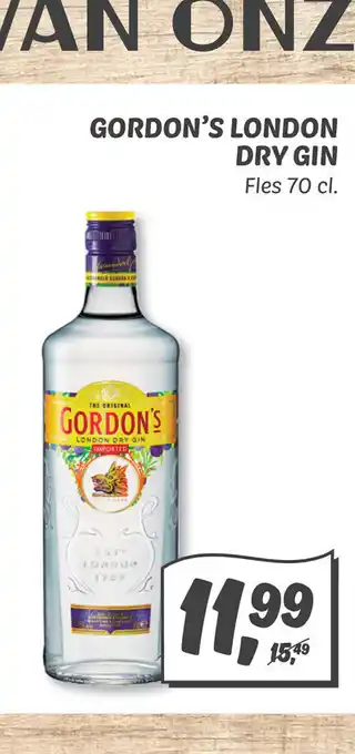 Dekamarkt Gordon's london dry gin fles 70 cl aanbieding