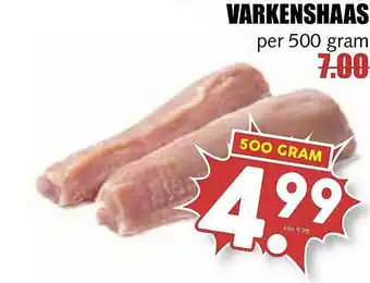 MCD Supermarkt Varkenshaas 500 gram aanbieding