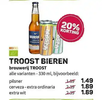 Ekoplaza Troost bieren brouwerij troost 20% Korting aanbieding