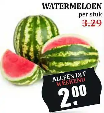 MCD Supermarkt Watermeloen aanbieding