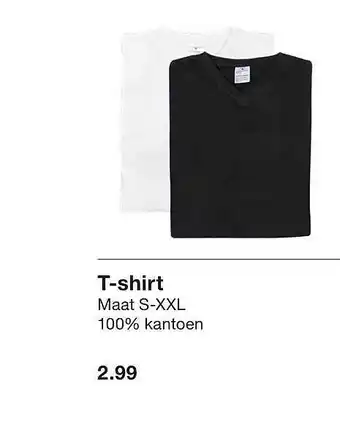 Zeeman T-shirt maat s-xxl aanbieding