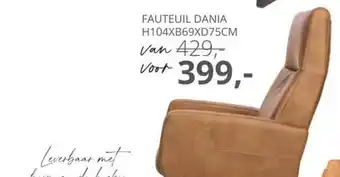 De Bommel Meubelen Fauteuil dania aanbieding