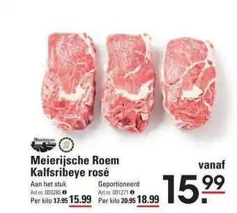 Sligro Meierijsche Roem Kalfsribeye Rosé aanbieding