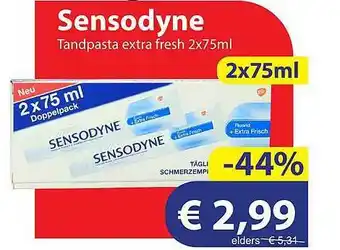 Die Grenze Sensodyne Tandpasta Extra Fresh 75ml aanbieding