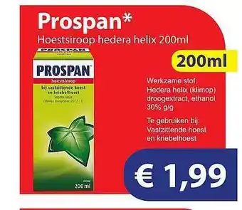 Die Grenze Prospan Hoestsiroop Hedera Helix 200ml aanbieding