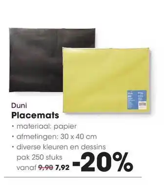 HANOS Duni Placemats aanbieding