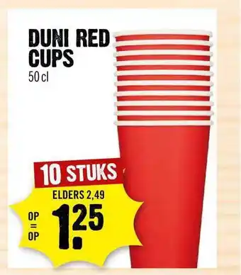 Dirck 3 Duni Red Cups aanbieding