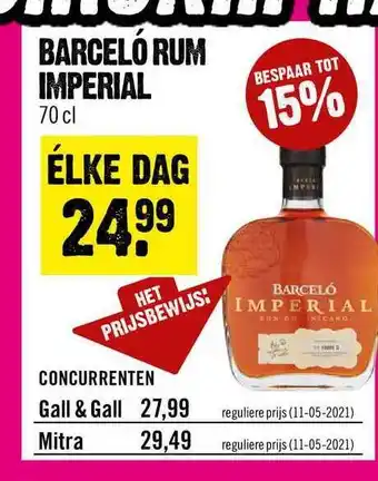 Dirck 3 Barceló Rum Imperial aanbieding