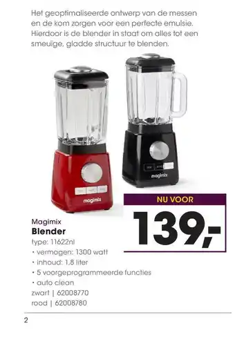 HANOS Magimix Blender aanbieding