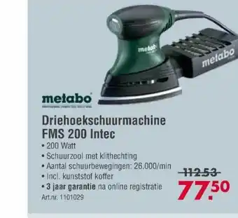 Enorm Metabo Driehoekschuurmachine FMS 200 Intec aanbieding