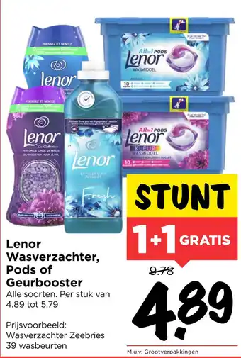 Vomar Voordeelmarkt Lenor Wasverzachter, Pods of Geurbooster aanbieding