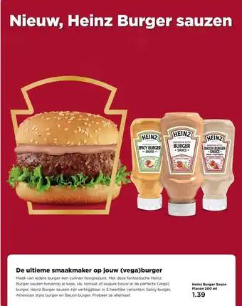 PLUS Heinz Burger Sauce Flacon aanbieding