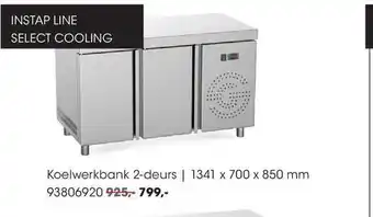 HANOS Koelwerkbank 2-Deurs | 1341 X 700 X 850 Mm aanbieding