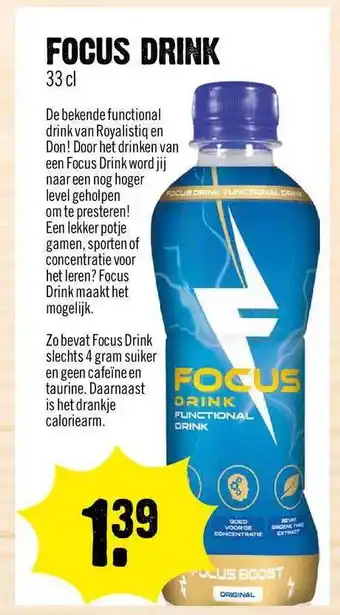 Dirck 3 Focus Drink aanbieding