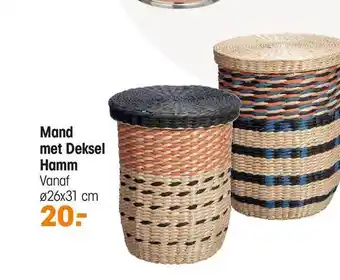 Kwantum Mand Met Deksel Hamm ø26x31 Cm aanbieding