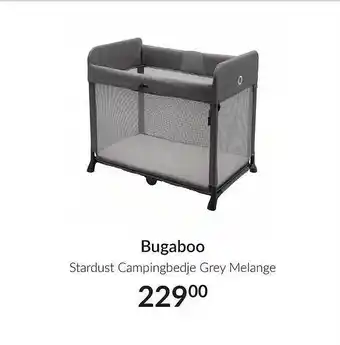 Babypark Bugaboo Stardust Campingbedje Grey Melange aanbieding