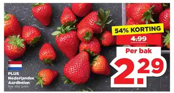 PLUS Plus Nederlandse Aardbeien 54% Korting 400g aanbieding