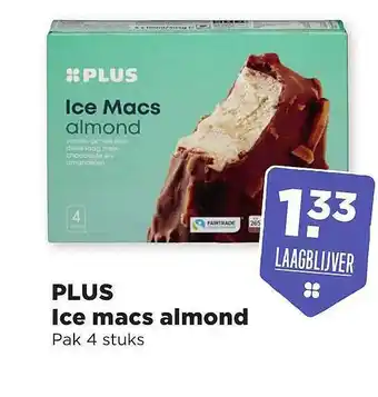 PLUS Plus Ice Macs Almond aanbieding