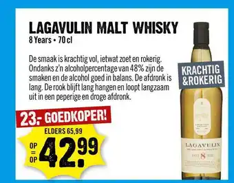 Dirck 3 Lagavulin Malt Whisky aanbieding