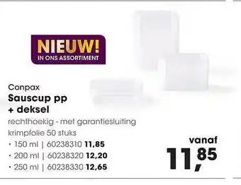 HANOS Conpax Sauscup PP + Deksel 50 Stuks aanbieding