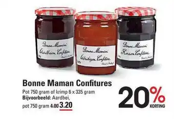 Sligro Bonne Maman Confitures 20% Korting 335g aanbieding