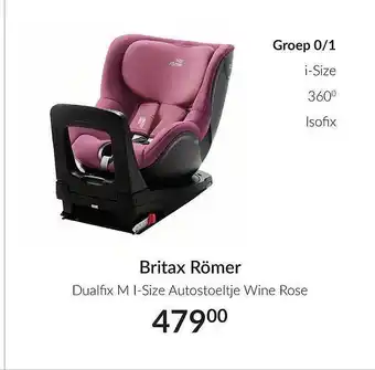 Babypark Britax Römer Dualfix M I-Size Autostoeltje Wine Rose aanbieding