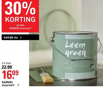 Karwei Karwei muurverf 2.5L aanbieding